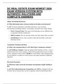 DC REAL ESTATE EXAM NEWEST 2026 EXAM VERSION SYSTEM WITH AUTHENTIC SOLUTIONS AND COMPLETE ANSWERS