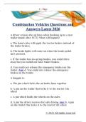 Combination Vehicles Questions and  Answers Latest 2026 