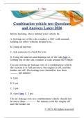 Combination vehicle test Questions  and Answers Latest 2026
