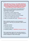 NSG 3450 Exam 2 Version 1 And 2&sol;NSG 3450 Mental  Health Exam 2 Newest 2026 Complete Questions And  Correct Detailed Answers &vert;&vert;Verified Exam&excl;&excl;&excl; &lpar;Verified  Answers&rpar;&vert;Already Graded A&plus;&vert;&vert;Newest Exam&excl;&excl;&excl; 