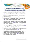 Combination vehicles practice  Questions and Answers Latest 2026 