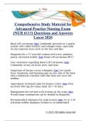 Comprehensive Study Material for  Advanced Practice Nursing Exam  &lpar;NUR 6111&rpar; Questions and Answers  Latest 2026