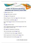 COSC 325 Houston &lpar;plumbing&rpar;  Questions and Answers Latest 2026 