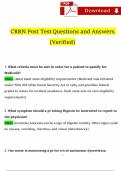 CRRN Post Test Questions and Answers Verified 100&percnt; Pass&period;pdf