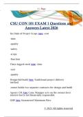 CSU CON 101 EXAM 1 Questions and  Answers Latest 2026