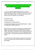 HESI PREP HEALTH ASSESSMENT PRACTICE TEST  EXAM BRAND NEW VERSION WITH VERIFIED  ANSWERS