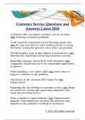 Customer Service Questions and  Answers Latest 2026