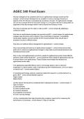 AGEC 340 Final Exam questions and answers