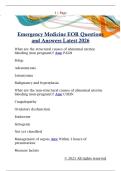 Emergency Medicine EOR Questions  and Answers Latest 2026