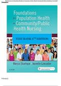 TEST BANK &ndash; Foundations for Population Health &lpar;5th Edition&rpar; All Chapters Covered &vert; Time-Saving Study Guide &vert; Verified & Accurate &vert; Graded A&plus;