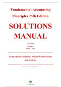 Complete Solutions Manual &mdash; Fundamental Accounting Principles&comma; 25th Edition &mdash; John J&period; Wild &mdash; ISBN 9781260247985 &mdash; &lpar;All Chapters Covered 1&ndash;26&comma; Solutions Included&rpar;
