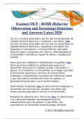 Examen DCF - BOSR &lpar;Behavior  Observation and Screening&rpar; Questions  and Answers Latest 2026