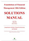Complete Solutions Manual &mdash; Foundations of Financial Management&comma; 18th Edition &mdash; Stanley B&period; Block &mdash; ISBN 9781264097623 &mdash; &lpar;All Chapters Covered 1&ndash;21&comma; Solutions Included&rpar;
