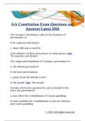 GA Constitution Exam Questions and  Answers Latest 2026