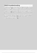 ESCO troubleshooting Questions with 100- correct answers