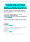  CERTIFICATION PRACTICE QUESTIONS AND  ANSWERS NEW SOLUTION UPDATE 2026 LATEST EXAM UPDATE WITH ACTUAL SOLVED SOLUTION  