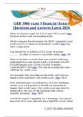 GEB 3006 exam 3 financial literacy  Questions and Answers Latest 2026