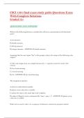 CSCI 1301 final exam study guide Questions Exam With Complete Solutions