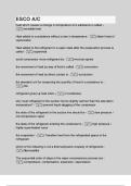 ESCO AC Questions with 100- correct answers