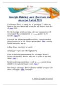 Georgia Driving laws Questions and  Answers Latest 2026