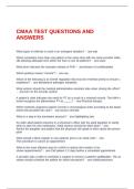 CMAA TEST QUESTIONS AND ANSWERS