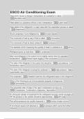 ESCO Air Conditioning Exam Questions with 100- correct answers&period;