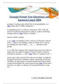 Georgia Permit Test Questions and  Answers Latest 2026