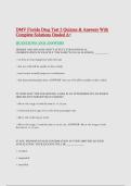 DMV Florida Drug Test 2 Quizzes & Answers With Complete Solutions Graded A&plus;