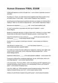 Human Diseases FINAL EXAM questions and answers