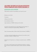 LEO PREP TECHNICIAN EXAM QUESTIONS WITH COMPLETE SOLUTIONS GRADED A&plus;&period;