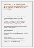 NR 602 FINAL EXAM WITH VERIFIED  QUESTIONS AND ANSWERS&vert;&vert; GUARANTEED  PASS&vert;&vert; ALREADY GRADED A&plus;&vert;&vert; LATEST  UPDATE 2026 