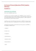 LA County Protocol Questions With Complete Solutions Graded A&plus;