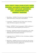 HSPA CRCST FINAL EXAM STUDY GUIDE  2026&sol;2027 ACCURATE QUESTIONS WITH  CORRECT DETAILED ANSWERS &vert;&vert;   100&percnt; GUARANTEED PASS  <NEWEST VERSION> 