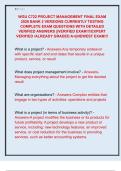 WGU C722 PROJECT MANAGEMENT FINAL EXAM  2026 BANK 2 VERSIONS CURRENTLY TESTING  COMPLETE EXAM QUESTIONS WITH DETAILED  VERIFIED ANSWERS &vert;&vert;VERIFIED EXAM&excl;&excl;&excl;&sol;EXPERT  VERIFIED &sol;ALREADY GRADED A&plus;&vert;&vert;NEWEST EXAM&excl;&excl;&excl; 