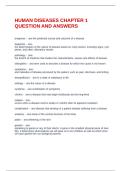 HUMAN DISEASES CHAPTER 1 QUESTION AND ANSWERS