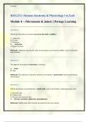 BIOL251&colon; Human Anatomy & Physiology I w&sol;Lab Module 4 &ndash; &lpar;Movements & Joints&rpar; &vert; Portage Learning