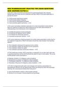 HESI PHARMACOLOGY PRACTICE TIPS EXAM QUESTIONS AND ANSWERS RATED A&plus;