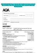 AQA GCSE HISTORY Paper 1 Section B&sol;C&colon; Conflict and tension between  East and West&comma; 1945&ndash;1972 2026 Question Paper Combined With Final  Marking Scheme 