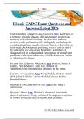 Illinois CADC Exam Questions and  Answers Latest 2026