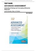 Test Bank - Advanced Assessment Interpreting Findings and Formulating Differential Diagnoses 5th Edition &lpar;Goolsby&comma; 2023&rpar; Chapter 1-23 &vert;  All Chapters with Answers and Rationales