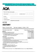 AQA GCSE HISTORY Paper 2 Section B&sol;A&colon; Norman England&comma; c1066 c11002026 Question Paper Combined With Final Marking Scheme 