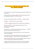 PE 3rd CLASS A1 COMPLETE EXAM QUESTIONS AND 100&percnt; VERIFIED ANSWERS