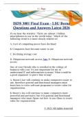ISDS 3001 Final Exam - LSU Borne  Questions and Answers Latest 2026 