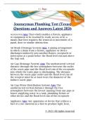 Journeyman Plumbing Test &lpar;Texas&rpar;  Questions and Answers Latest 2026