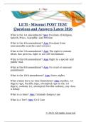 LETI - Missouri POST TEST  Questions and Answers Latest 2026