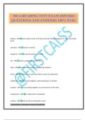 MCA READING TEST EXAM 2025&sol;2026 QUESTIONS AND ANSWERS 100&percnt; PASS&period;