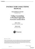 TEST BANK &ndash; College Accounting&colon; A Practical Approach &lpar;14th Canadian Edition&rpar; Complete Solution Manual &vert; All Chapters Included &vert; Verified & Accurate &vert; Graded A&plus;