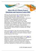 Maryville 615 Pharm Exam 6  Questions and Answers Latest 2026