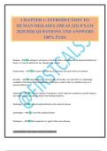 CHAPTER 1&colon; INTRODUCTION TO HUMAN DISEASES &lpar;MEAS 242&rpar; EXAM 2025&sol;2026 QUESTIONS AND ANSWERS 100&percnt; PASS&period;