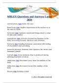 MBLEX Questions and Answers Latest  2026